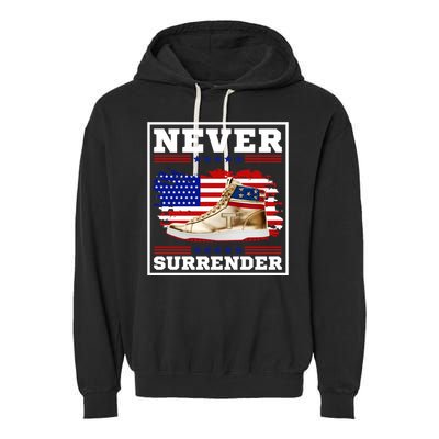 Trump Sneakers Never Surrender Garment-Dyed Fleece Hoodie