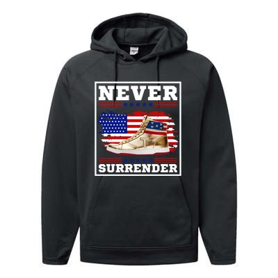 Trump Sneakers Never Surrender Performance Fleece Hoodie