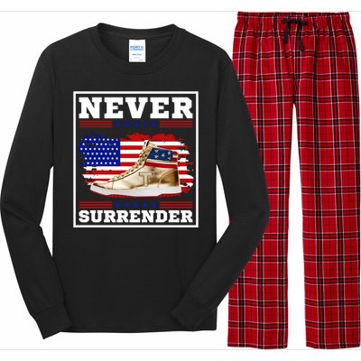 Trump Sneakers Never Surrender Long Sleeve Pajama Set