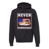 Trump Sneakers Never Surrender Premium Hoodie