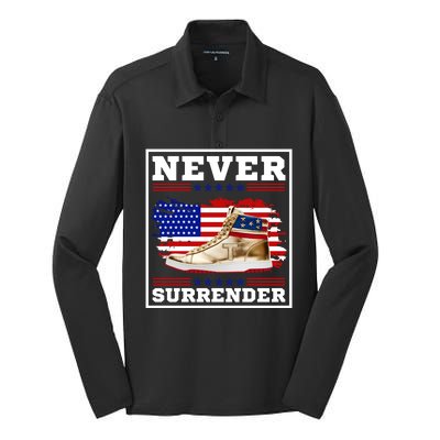 Trump Sneakers Never Surrender Silk Touch Performance Long Sleeve Polo