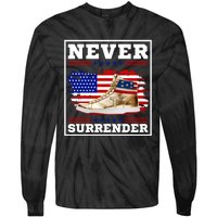 Trump Sneakers Never Surrender Tie-Dye Long Sleeve Shirt