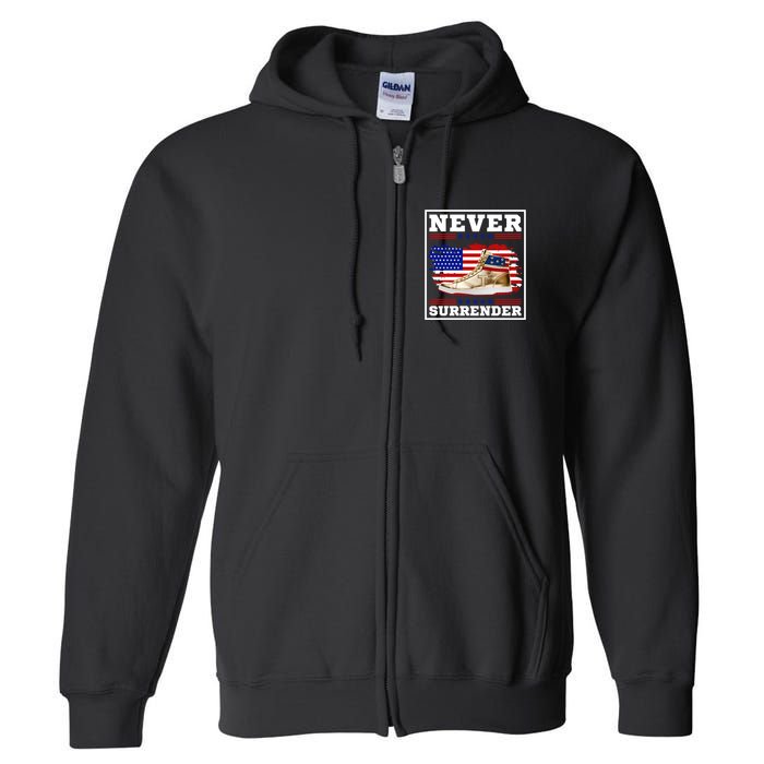 Trump Sneakers Never Surrender Full Zip Hoodie