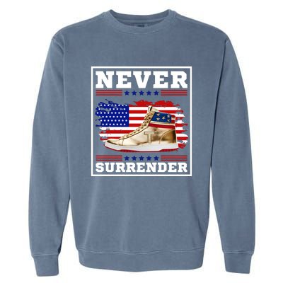 Trump Sneakers Never Surrender Garment-Dyed Sweatshirt