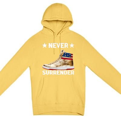 Trump Sneakers Never Surrender Pro Trump Premium Pullover Hoodie