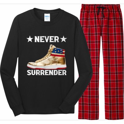 Trump Sneakers Never Surrender Pro Trump Long Sleeve Pajama Set