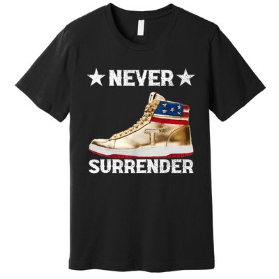 Trump Sneakers Never Surrender Pro Trump Premium T-Shirt