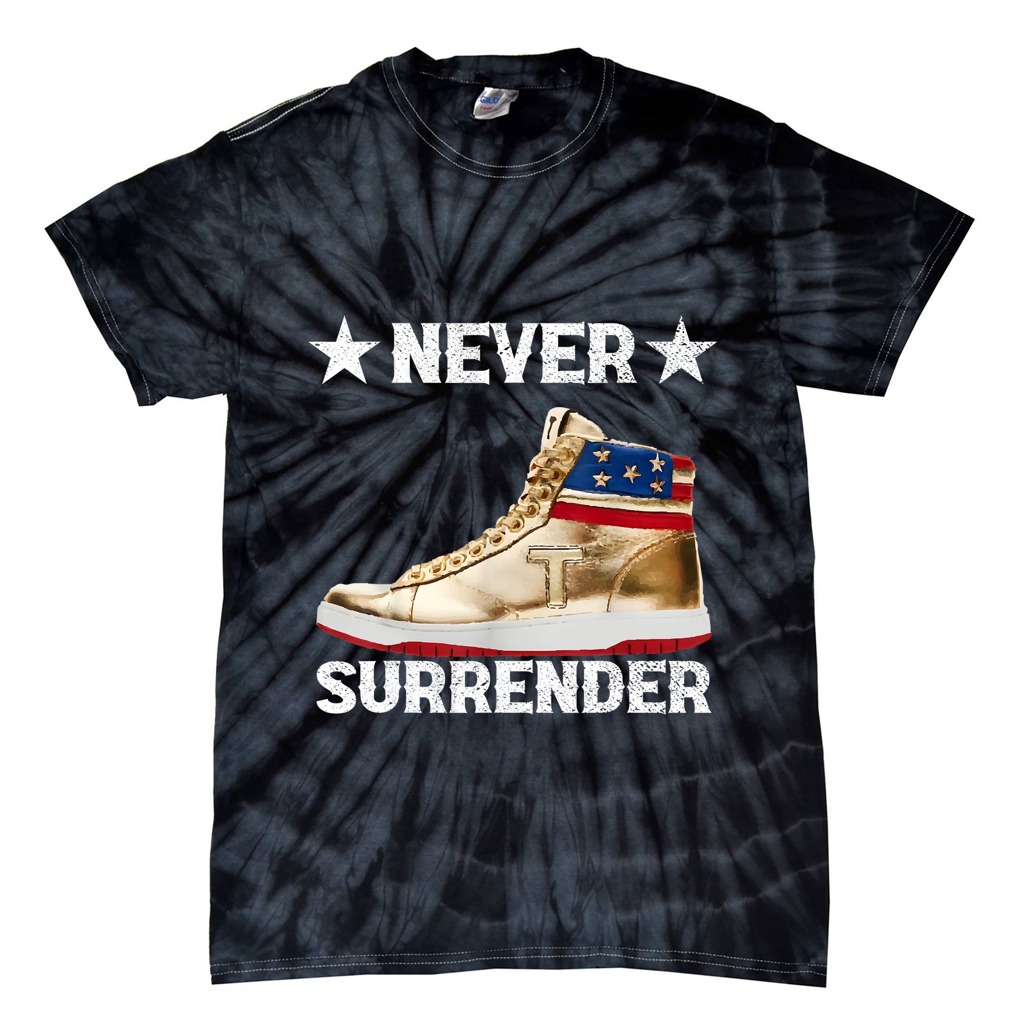 Trump Sneakers Never Surrender Pro Trump Tie-Dye T-Shirt