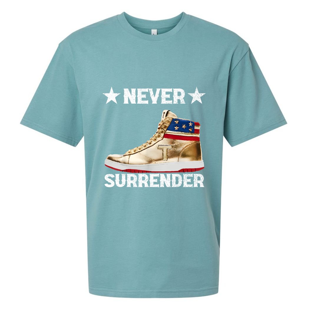 Trump Sneakers Never Surrender Pro Trump Sueded Cloud Jersey T-Shirt