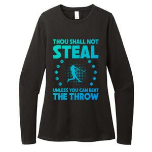 Thou Shall Not Steal Unless You Can Beat The Throw Baseball Gift Womens CVC Long Sleeve Shirt