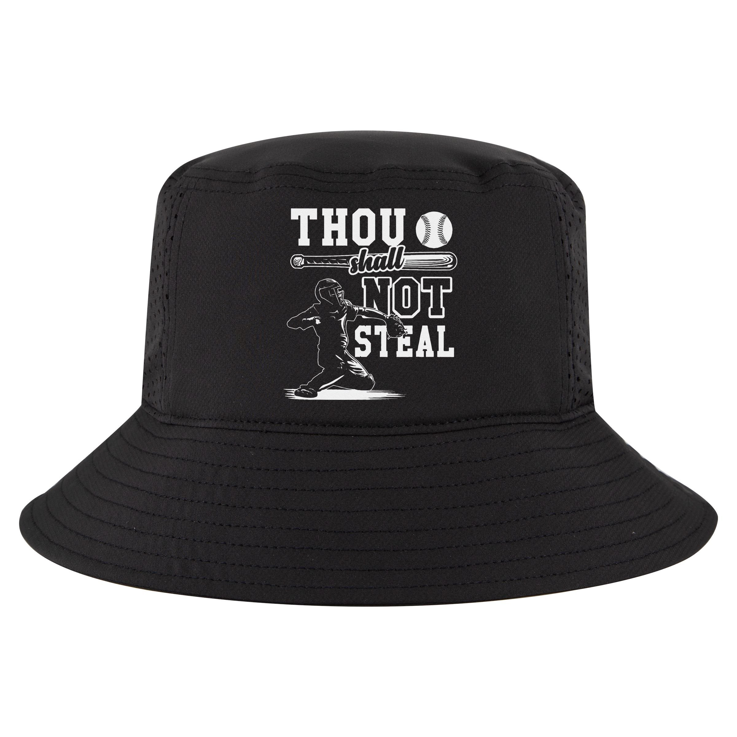Thou Shalt Not Steal Pitcher Strikeout Baseball Cool Comfort Performance Bucket Hat