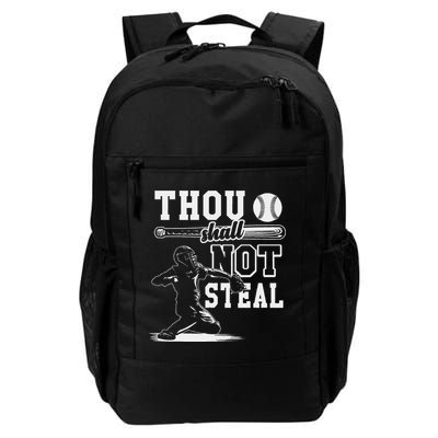 Thou Shalt Not Steal Pitcher Strikeout Baseball Backpack
