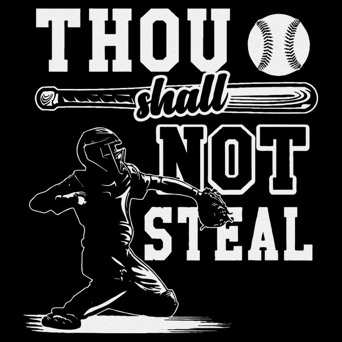 Thou Shalt Not Steal Pitcher Strikeout Baseball Bucket Hat