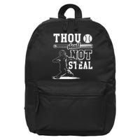 Thou Shalt Not Steal Pitcher Strikeout Baseball 16 in Basic Backpack