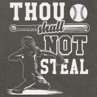 Thou Shalt Not Steal Pitcher Strikeout Baseball Cotton Canvas Backpack