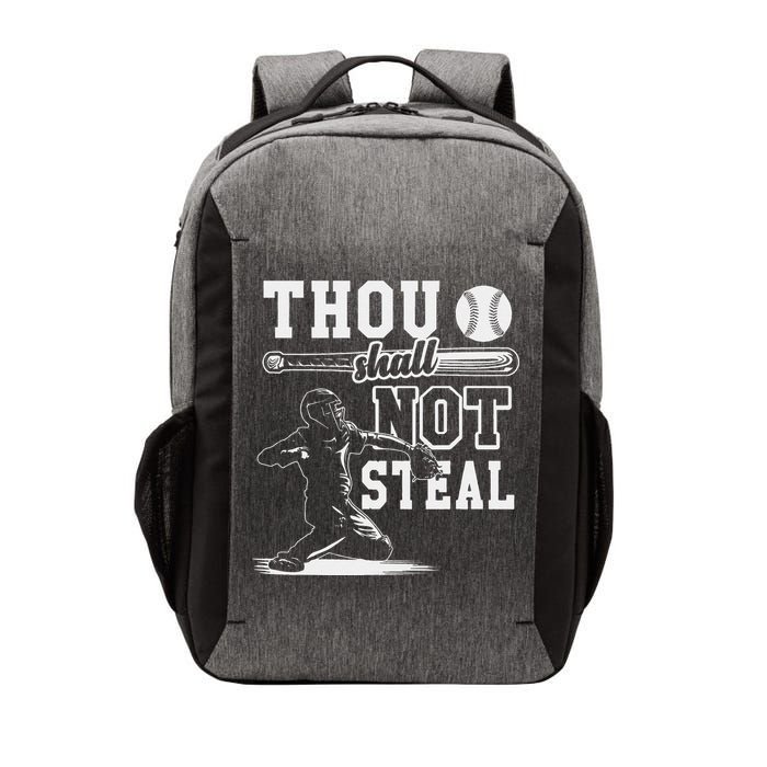 Thou Shalt Not Steal Pitcher Strikeout Baseball Vector Backpack