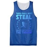 Thou Shall Not Steal Unless You Can Beat The Throw Baseball Gift Mesh Reversible Basketball Jersey Tank