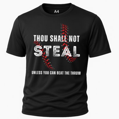 Thou Shall Not Steal Baseball Gift Cooling Performance Crew T-Shirt