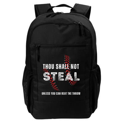 Thou Shall Not Steal Baseball Gift Backpack