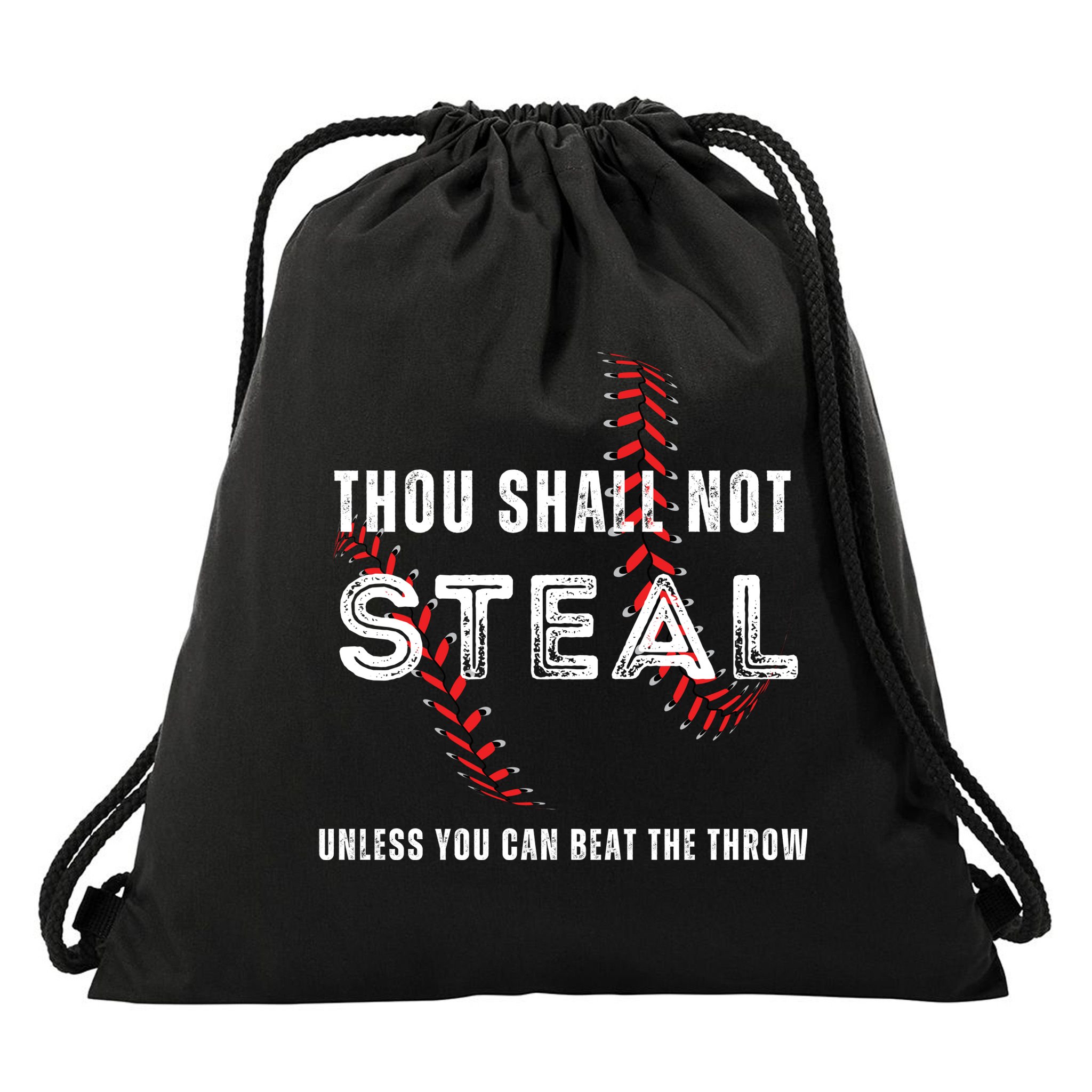Thou Shall Not Steal Baseball Gift Drawstring Bag