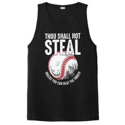 Thou Shall Not Steal Unless You Can Beat The Throw Baseball PosiCharge Competitor Tank