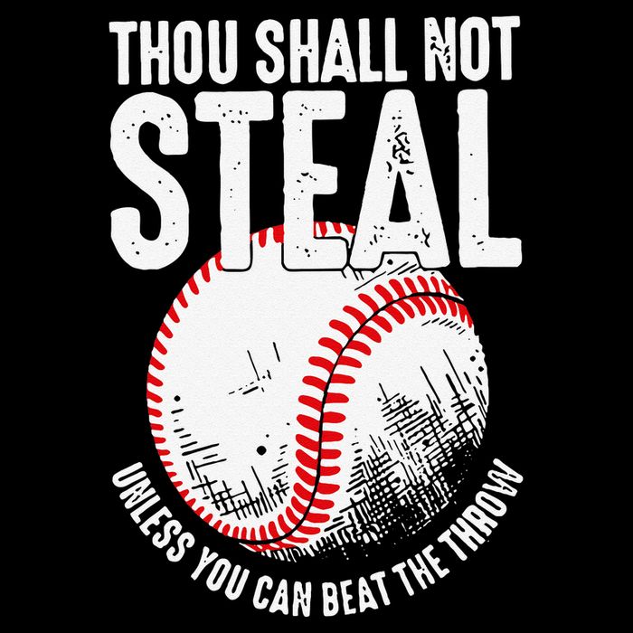 Thou Shall Not Steal Unless You Can Beat The Throw Baseball Wool Snapback Cap