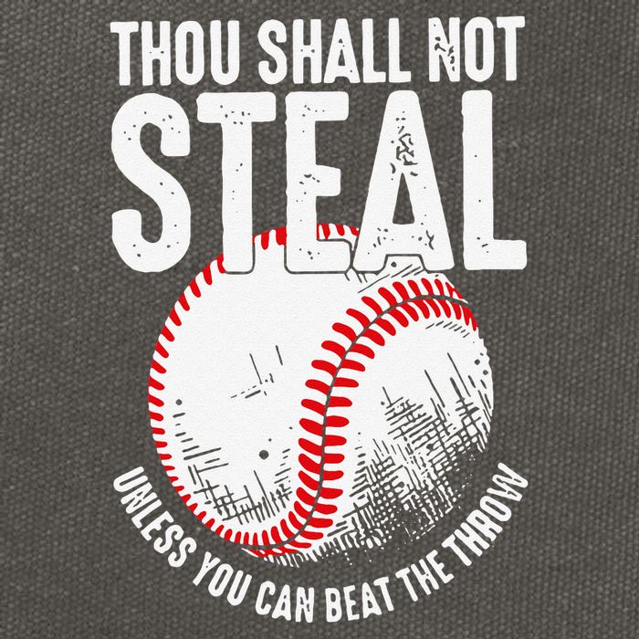 Thou Shall Not Steal Unless You Can Beat The Throw Baseball Cotton Canvas Backpack