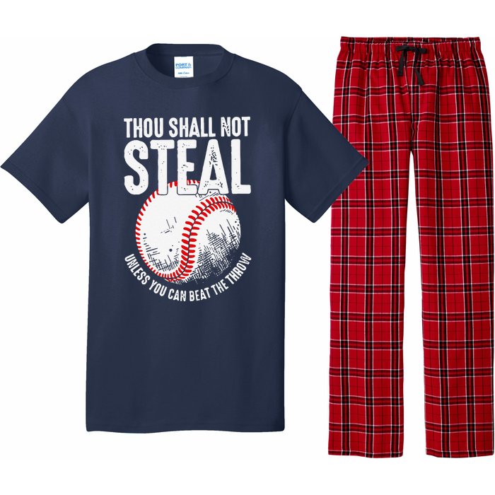 Thou Shall Not Steal Unless You Can Beat The Throw Baseball Pajama Set