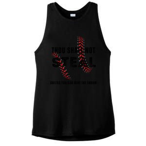 Thou Shall Not Steal Baseball Gift Ladies PosiCharge Tri-Blend Wicking Tank