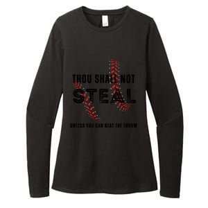 Thou Shall Not Steal Baseball Gift Womens CVC Long Sleeve Shirt