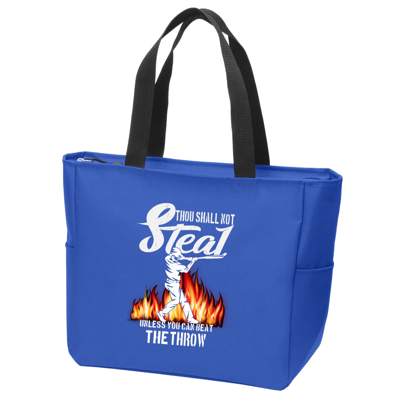 Thou Shall Not Steal Unless You Can Beat The Throw Baseball Funny Gift Zip Tote Bag