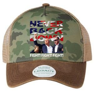 Trump Shooting Never Back Down Fighting Legacy Tie Dye Trucker Hat