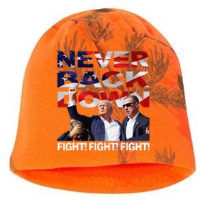 Trump Shooting Never Back Down Fighting Kati - Camo Knit Beanie