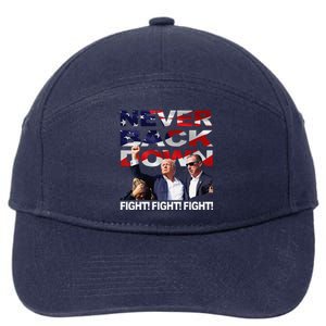 Trump Shooting Never Back Down Fighting 7-Panel Snapback Hat