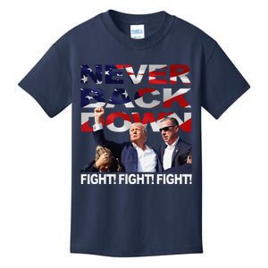 Trump Shooting Never Back Down Fighting Kids T-Shirt