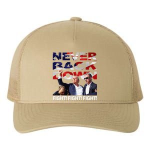 Trump Shooting Never Back Down Fighting Yupoong Adult 5-Panel Trucker Hat