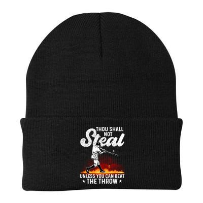 Thou Shall Not Steal Unless You Can Beat The Throw Baseball Gift Beanie