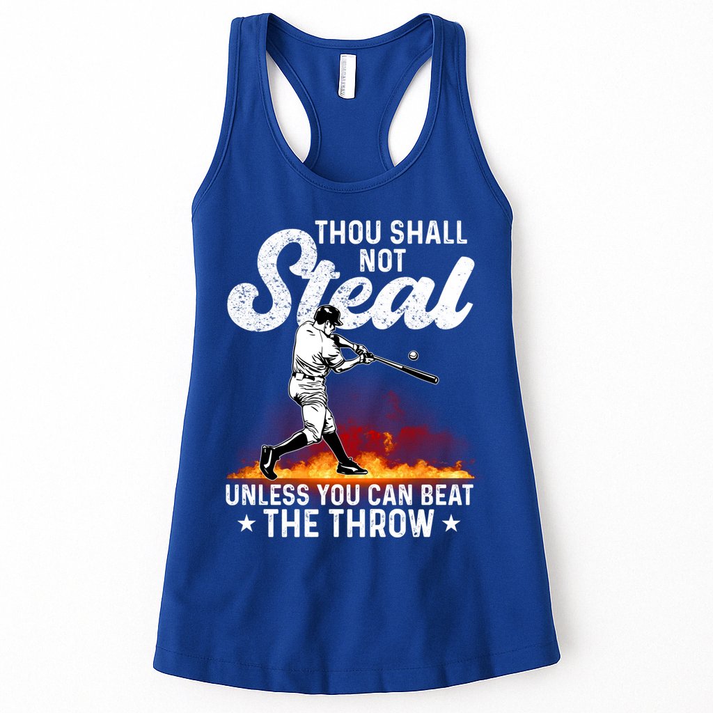 Thou Shall Not Steal Unless You Can Beat The Throw Baseball Gift Womens Tank Top