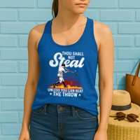 Thou Shall Not Steal Unless You Can Beat The Throw Baseball Gift Womens Tank Top