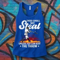 Thou Shall Not Steal Unless You Can Beat The Throw Baseball Gift Womens Tank Top