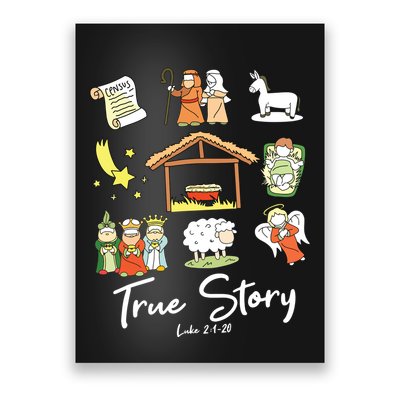 True Story Nativity Christmas Jesus Faith Based Christmas Poster
