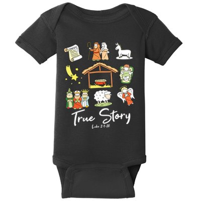 True Story Nativity Christmas Jesus Faith Based Christmas Baby Bodysuit