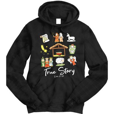 True Story Nativity Christmas Jesus Faith Based Christmas Tie Dye Hoodie