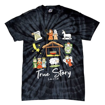 True Story Nativity Christmas Jesus Faith Based Christmas Tie-Dye T-Shirt