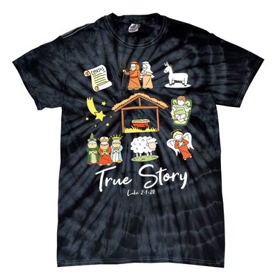 True Story Nativity Christmas Jesus Faith Based Christmas Tie-Dye T-Shirt