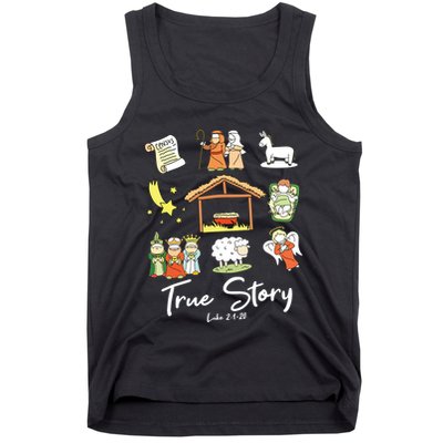 True Story Nativity Christmas Jesus Faith Based Christmas Tank Top