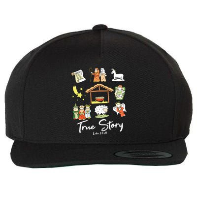 True Story Nativity Christmas Jesus Faith Based Christmas Wool Snapback Cap