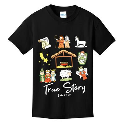 True Story Nativity Christmas Jesus Faith Based Christmas Kids T-Shirt