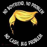 Trump Saying No Boyfriend No Problem No Cash Big Problem Stripe Pom Pom Beanie