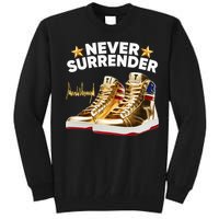 Trump Sneakers Never Surrender Tall Sweatshirt